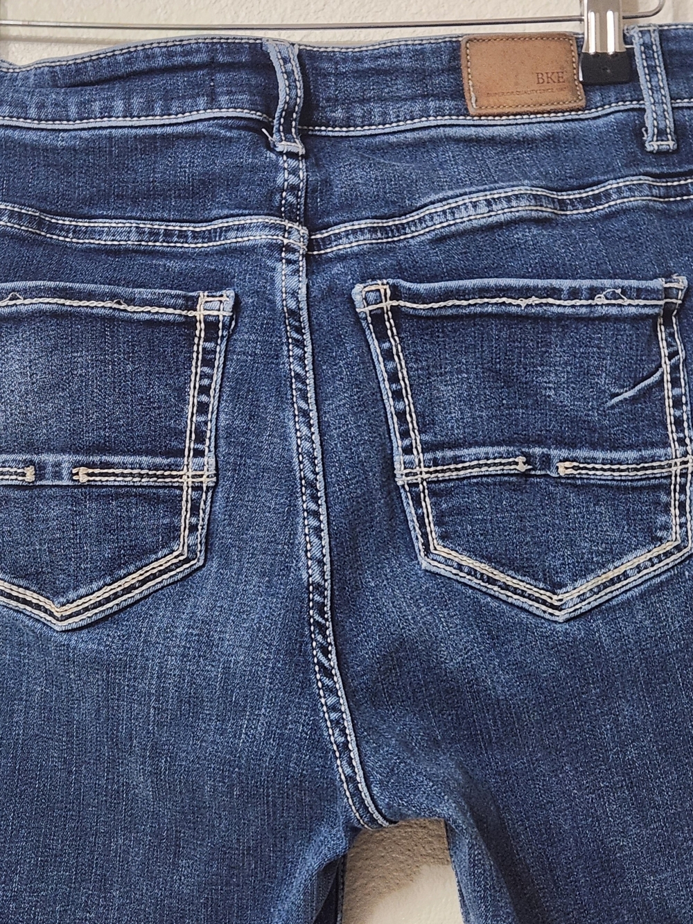 BKE Parker Jeans 27x35.5 (Fits 27x34) Bootcut Dark Wash High Rise Stretch - Picture 8 of 16